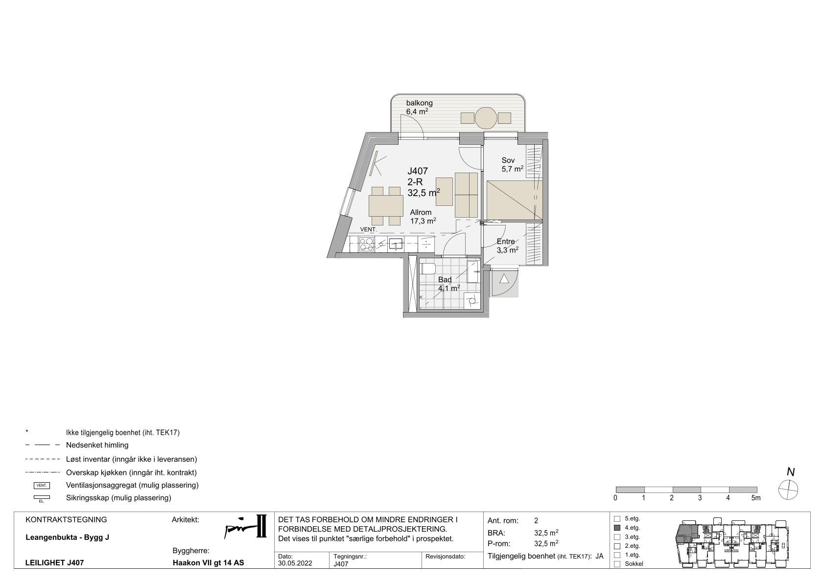 Planskisse leilighet J407